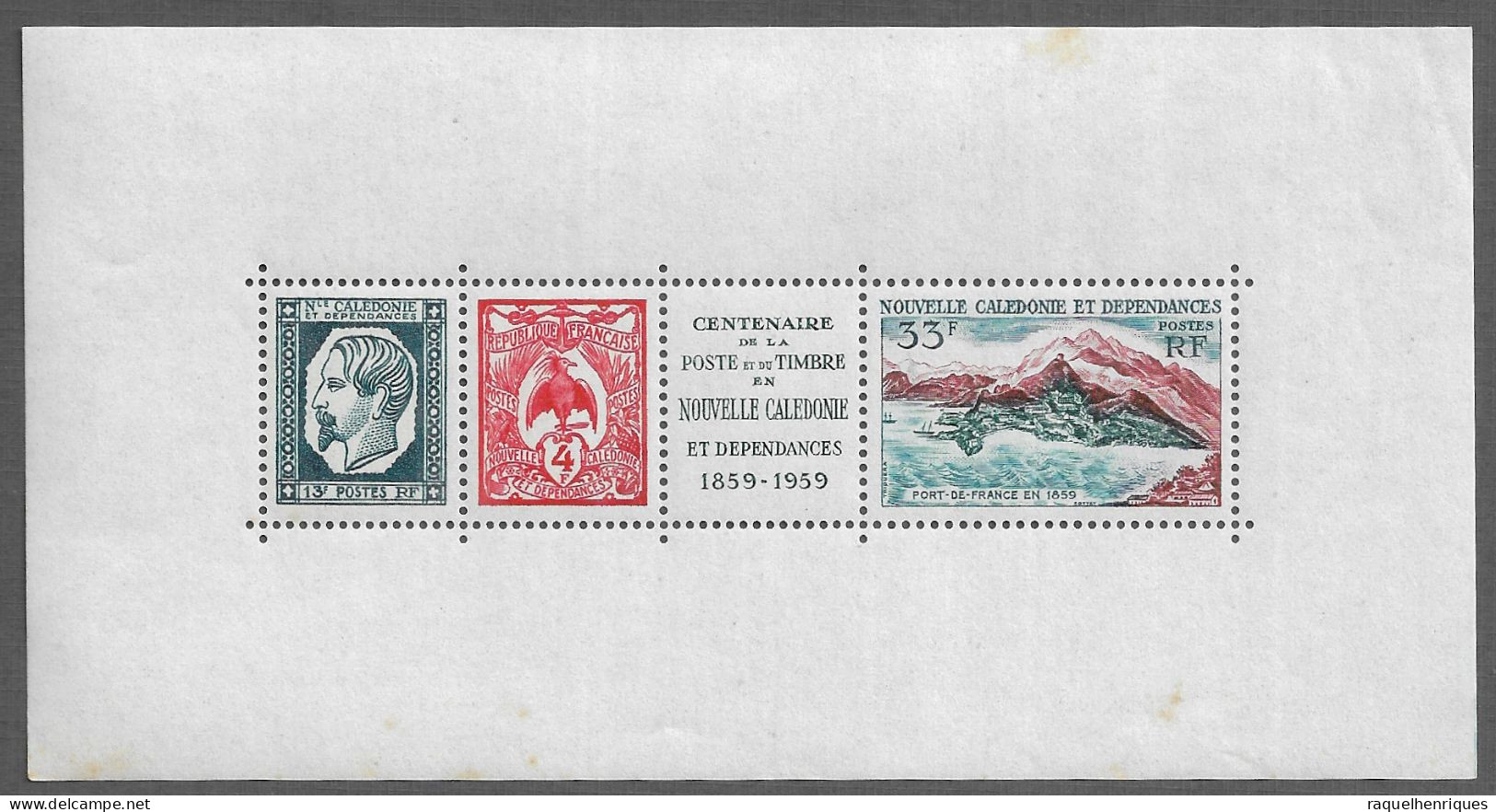 NEW CALEDONIA STAMP - 1960 The 100th Anniversary Of Postal Service In New Caledonia (NP#67-P39-L9) - Neufs