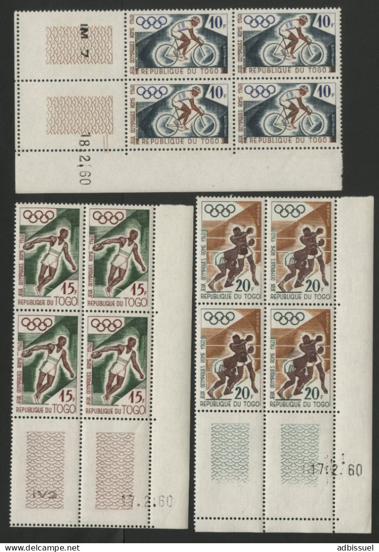 TOGO N° 303 à 305 Neufs ** MNH J. O. De Rome En 1960 TB Voir Suite - Tschad (1960-...)