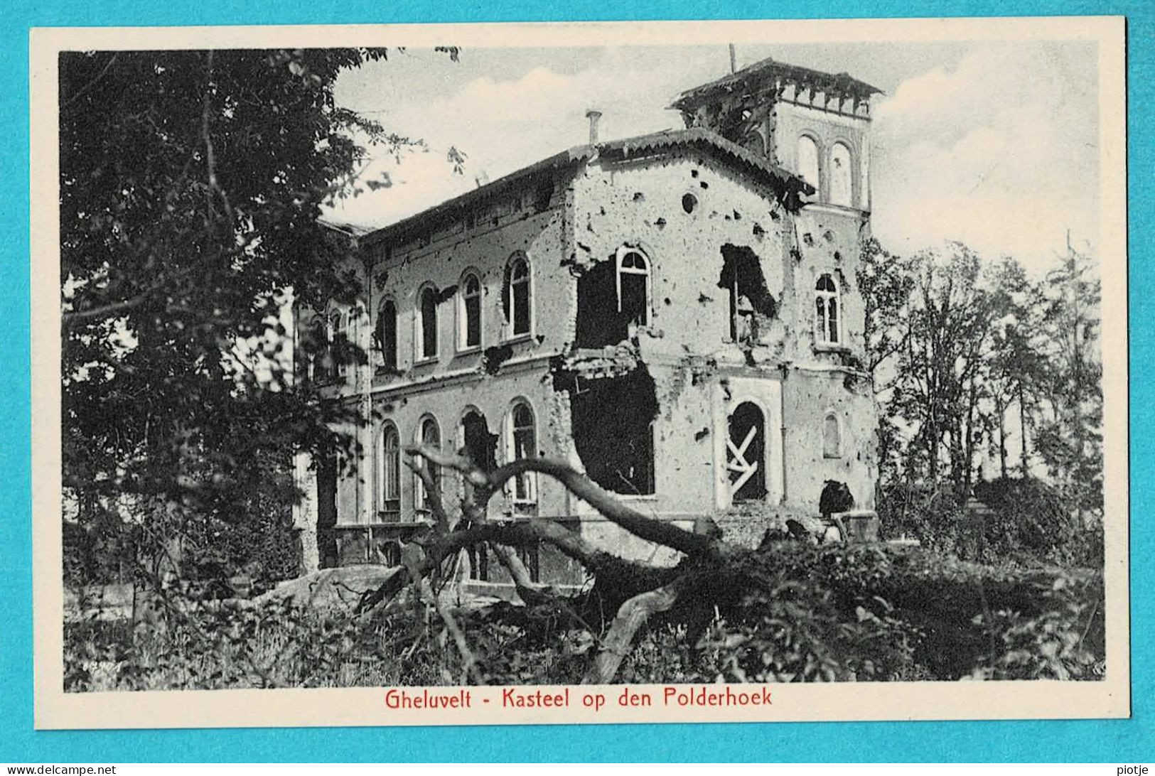 * Geluveld - Gheluvelt (Zonnebeke - Ieper - Ypres) * (Uitgever A. Herman - Hoet) Kasteel Op Polderhoek, Chateau, Ruines - Zonnebeke