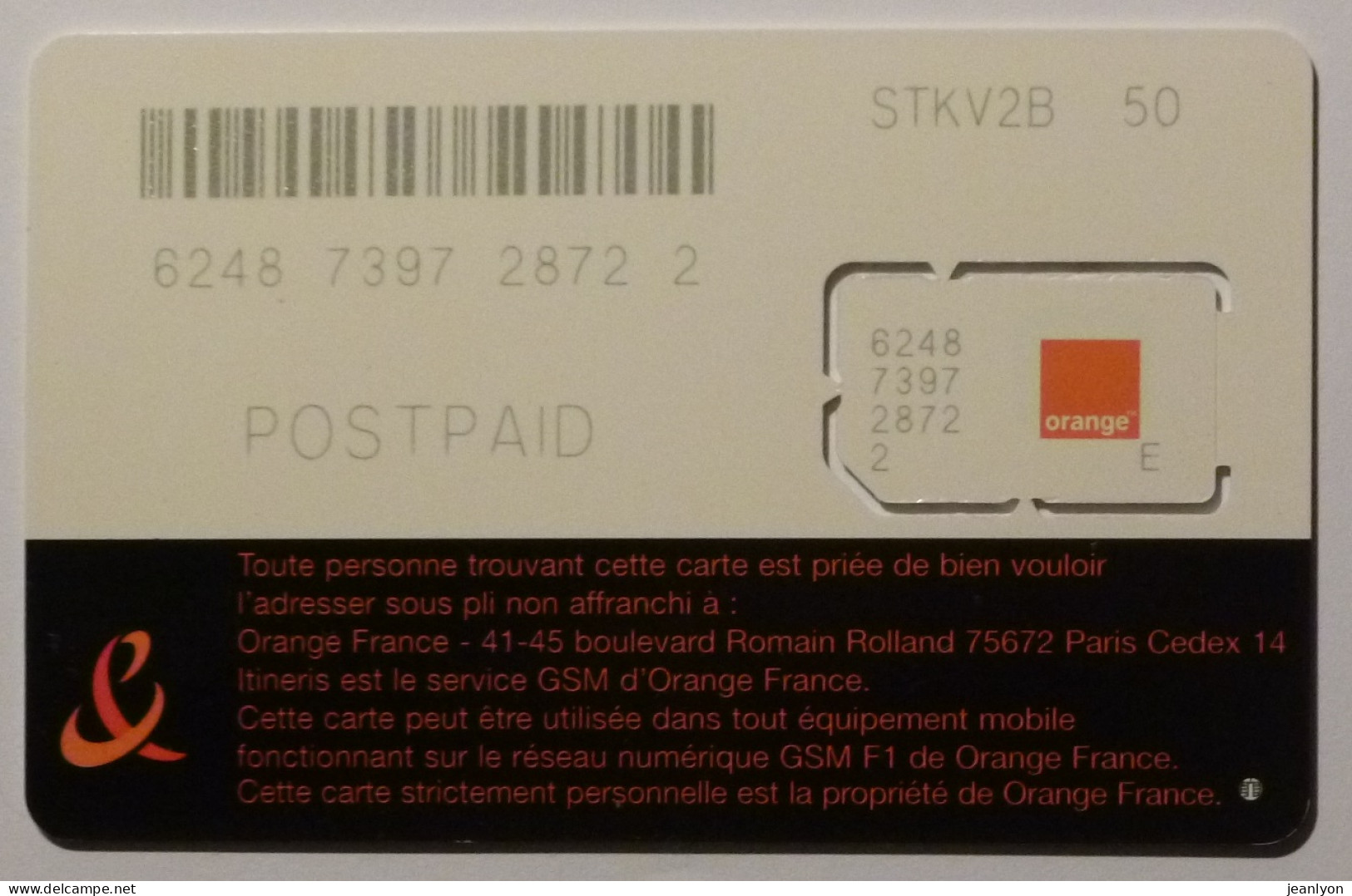 ORANGE FRANCE - LA PUCE - Carte Fond Noir - Telekom-Betreiber