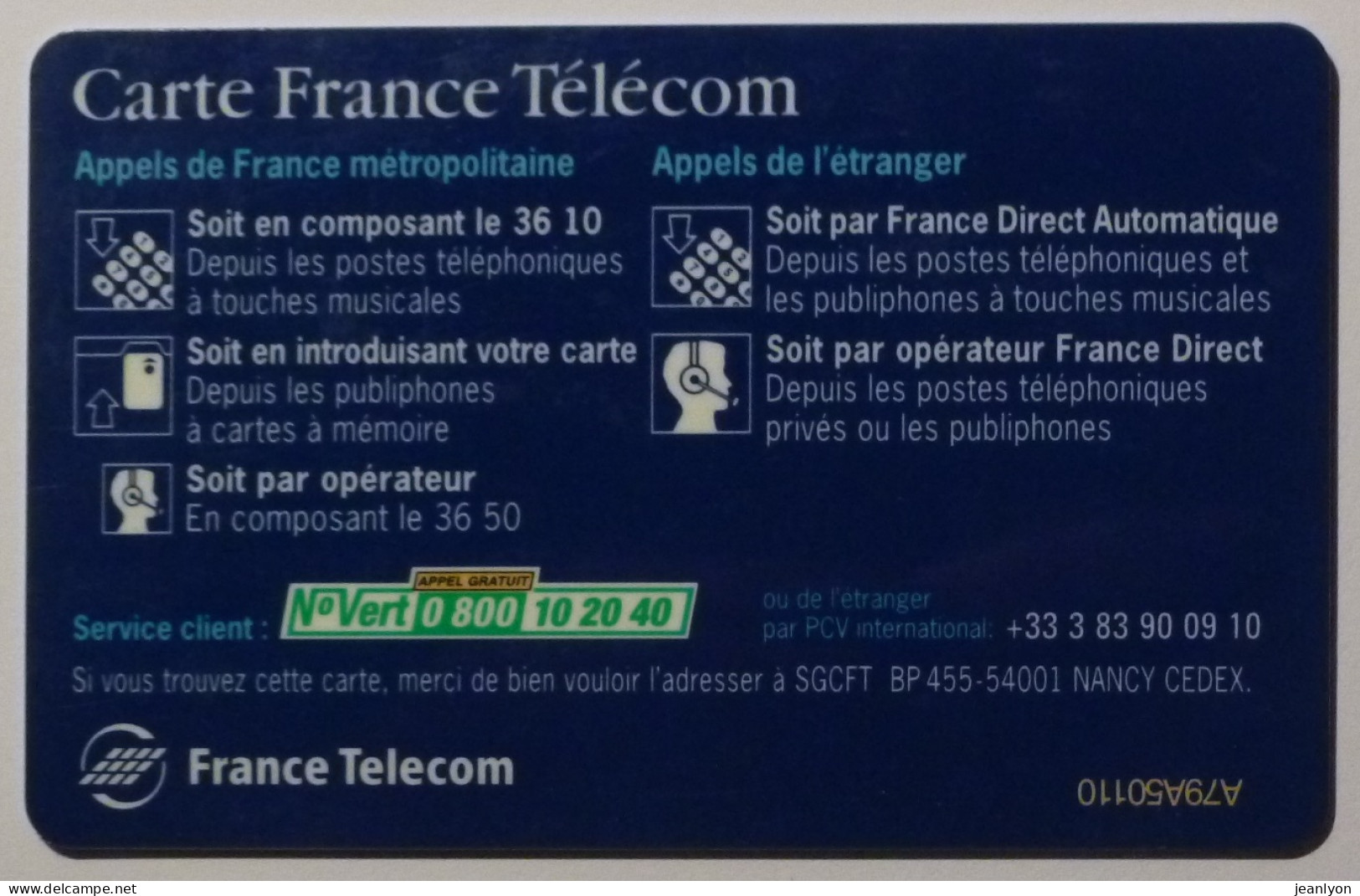 CARTE FRANCE TELECOM - Expire En 2002 - Telecom