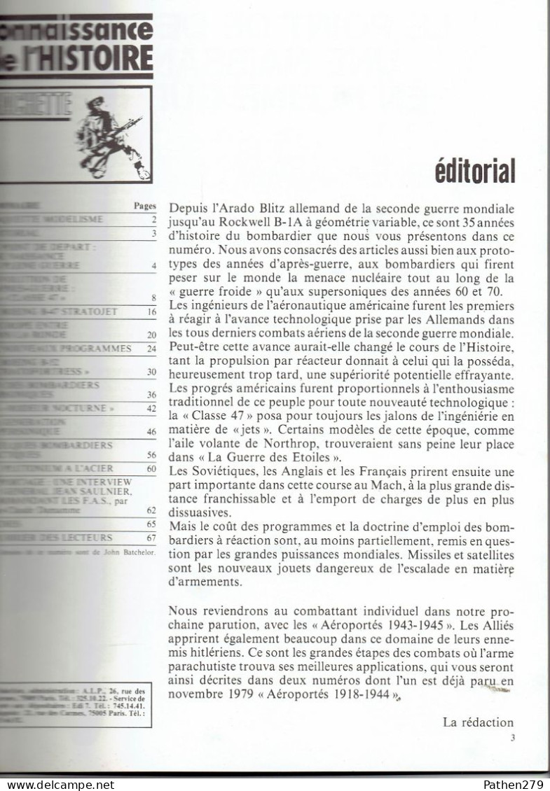 Connaissance De L'histoire N°22 - Mars 1980 - Hachette - Bombardiers à Réaction - Aviation