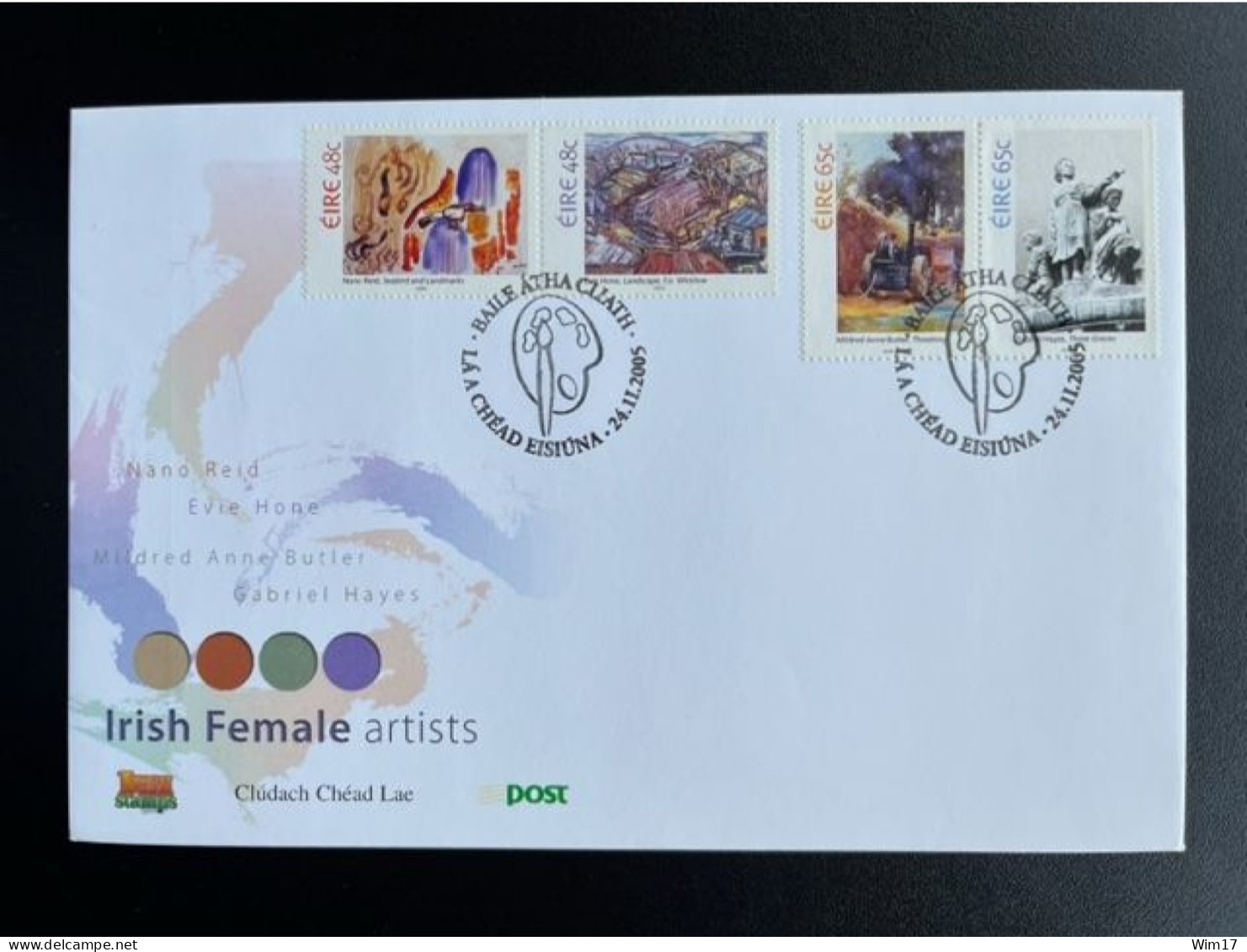 IRELAND EIRE 2005 FDC IRISH FEMALE ARTISTS 24-02-2005 IERLAND PAINTINGS - FDC