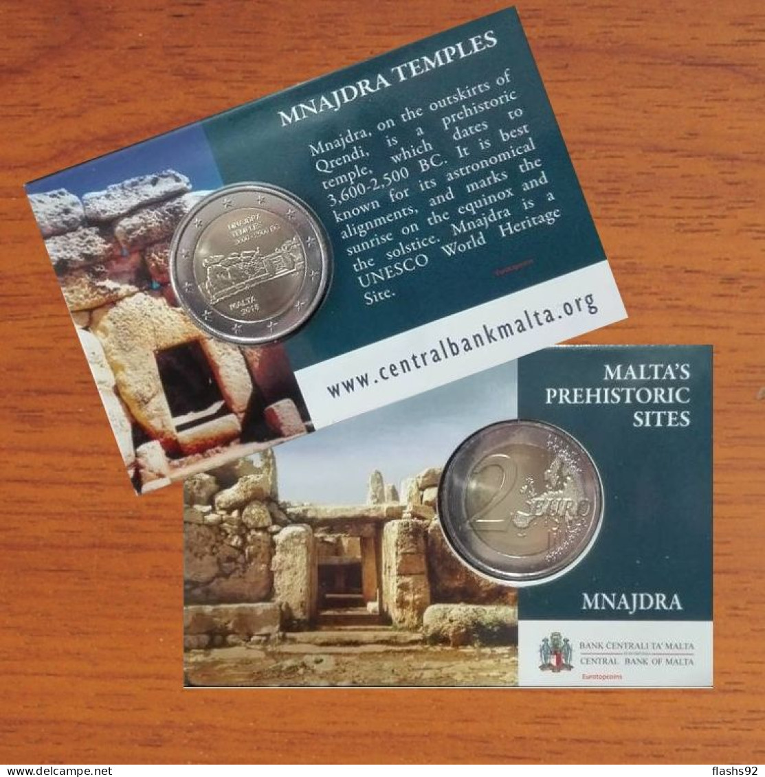 2 Euro Commemorative Malte 2018 Mnajdra BU Coincard Neuve - Malta