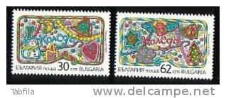 BULGARIA - 1991 - Noel - Christmas - 2v** - Ungebraucht