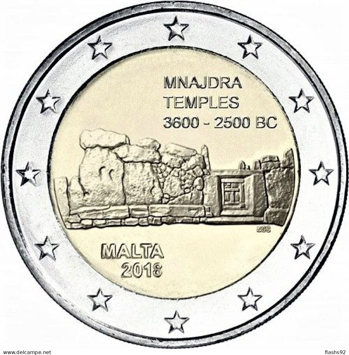 2 Euro Commemorative Malte 2018 Mnajdra UNC Neuve - Malta