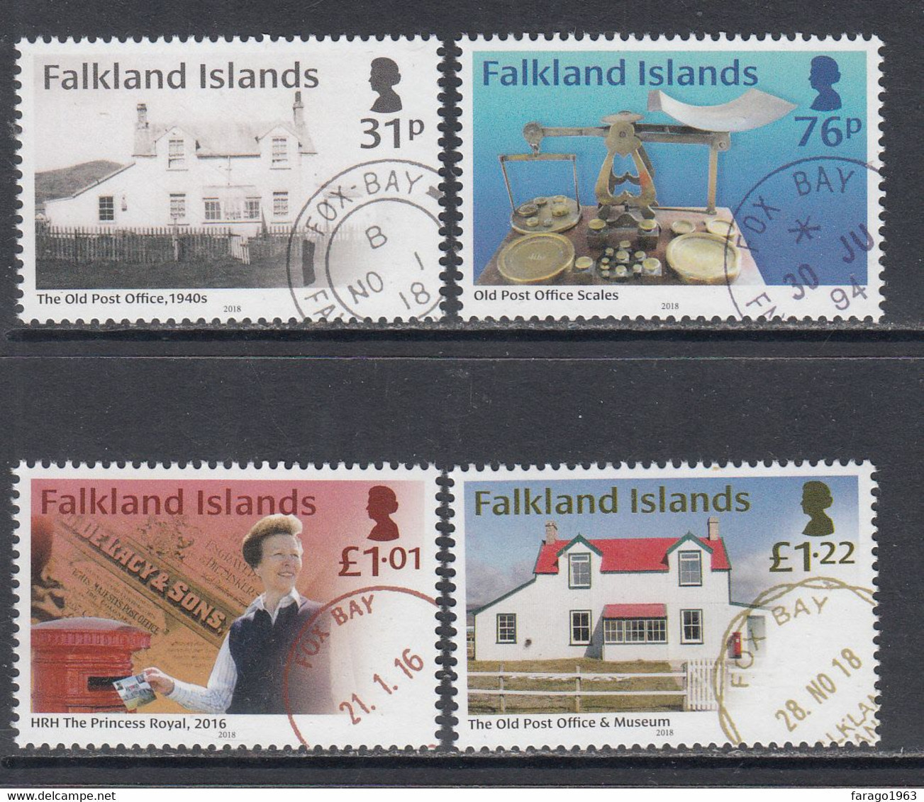 2018 Falkland Islands Fox Bay Old Post Office Museum Complete Set Of 4 MNH - Falkland