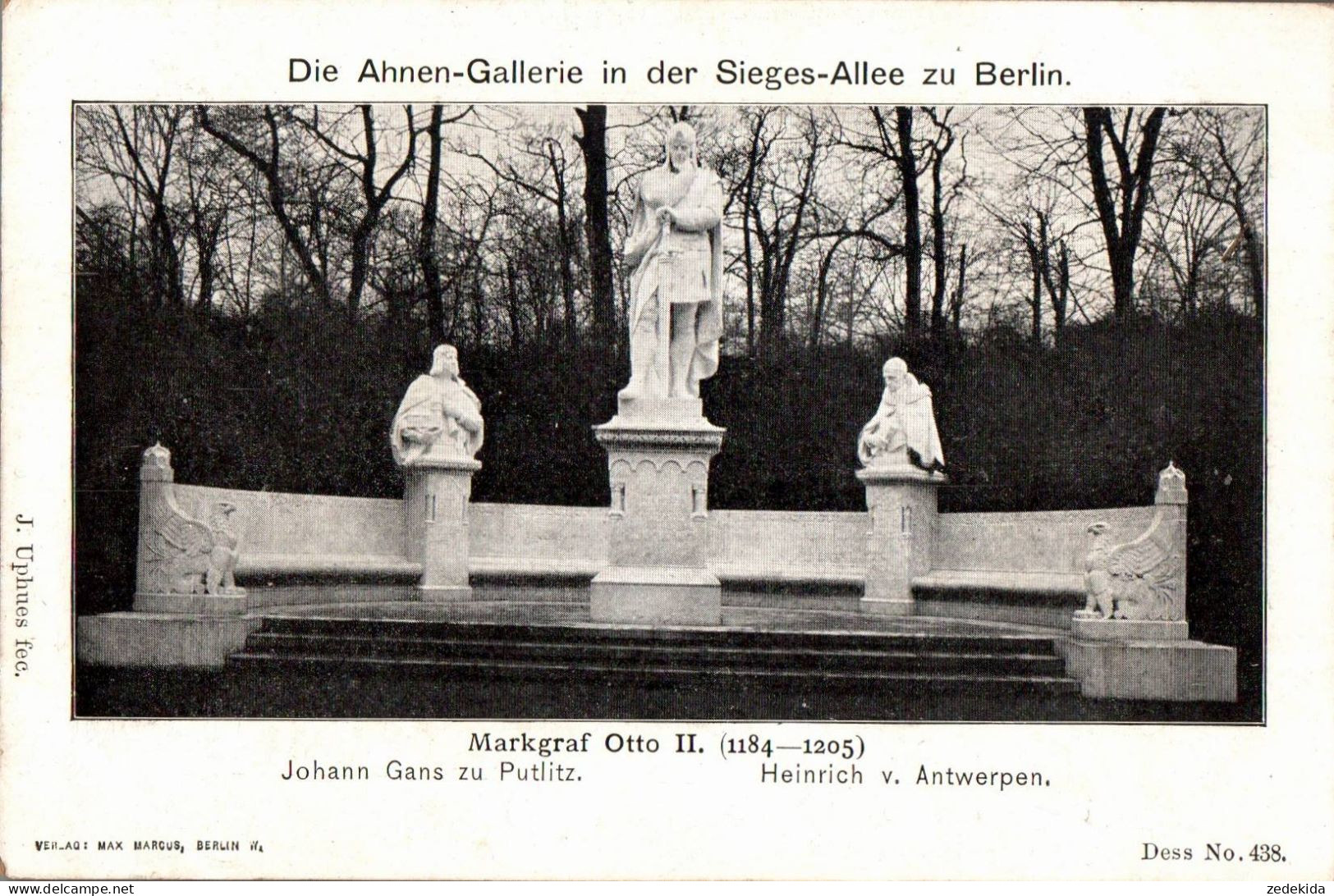 H0052 - Berlin - Sieges Allee Ahnen Galerie - Markgraf Otto II. Johann Gans Zu Putlitz Heinrich Von Antwerpen - Porte De Brandebourg