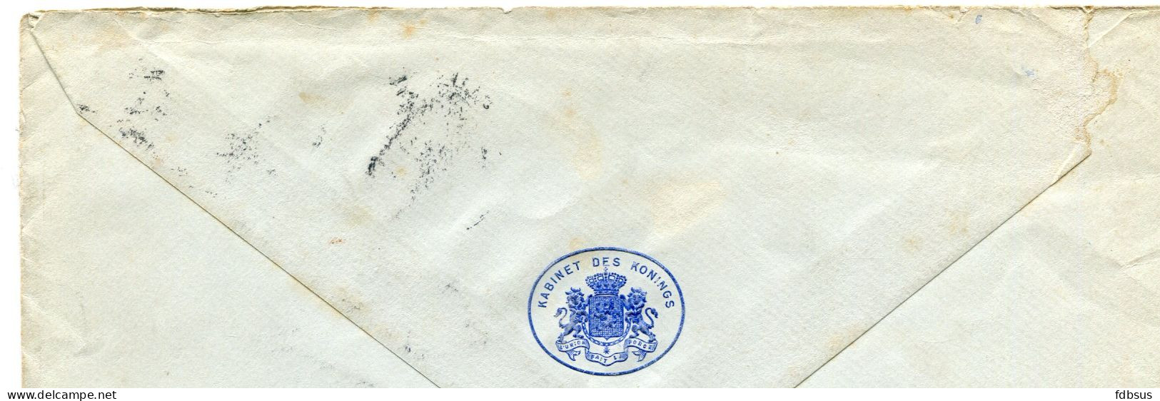 SINT NIKLAAS  4 Juli 1922 Enveloppe Van Kabinet Des Konings Met Toelating Tot Benaming KONINKLIJKE MAATSCHAPPIJ Voor De - Autres & Non Classés