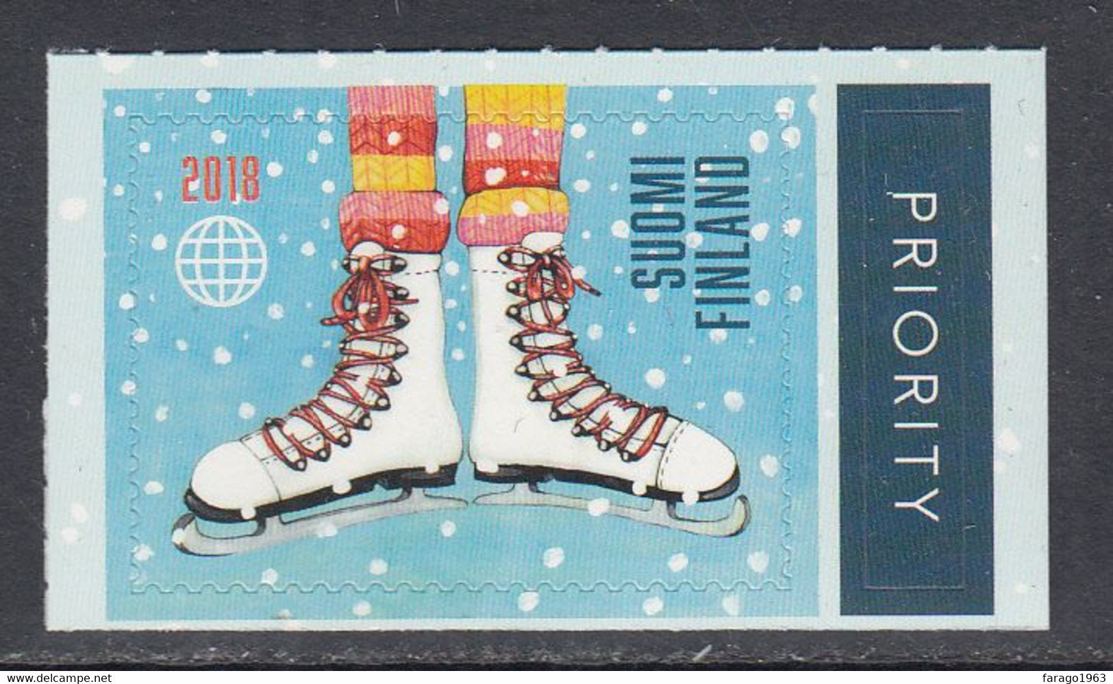 2018 Finland Skating Skates Complete Set Of 1  MNH @ BELOW FACE VALUE - Unused Stamps