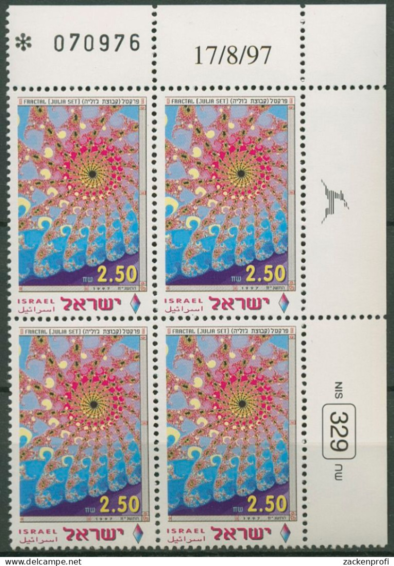 Israel 1997 Tag Der Briefmarke Julia-Satz 1446 Plattenblock Postfrisch (C62012) - Unused Stamps (without Tabs)