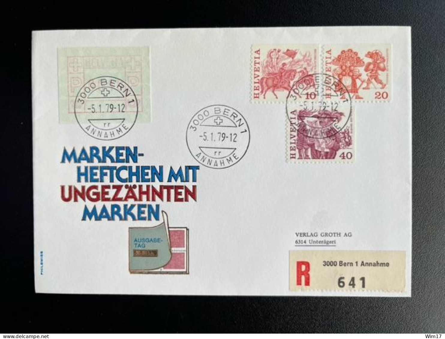 SWITZERLAND 1979 REGISTERED FDC BERN TO UNTERAGERI 05-01-1979 ZWITSERLAND SUISSE SCHWEIZ EINSCHREIBEN - FDC