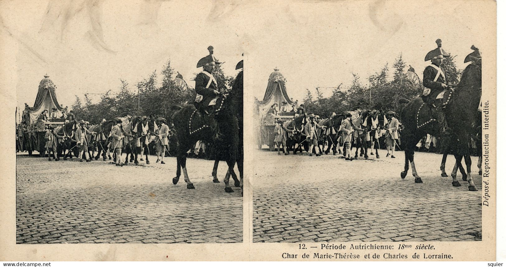 Stereo, Cortège Historique 1905,25 CPA - Fêtes, événements