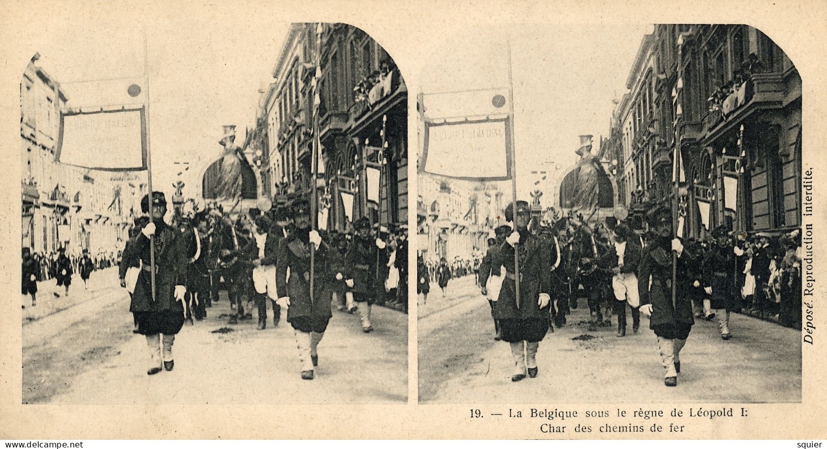 Stereo, Cortège Historique 1905,25 CPA