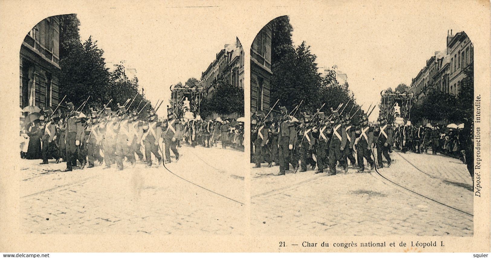 Stereo, Cortège Historique 1905,25 CPA