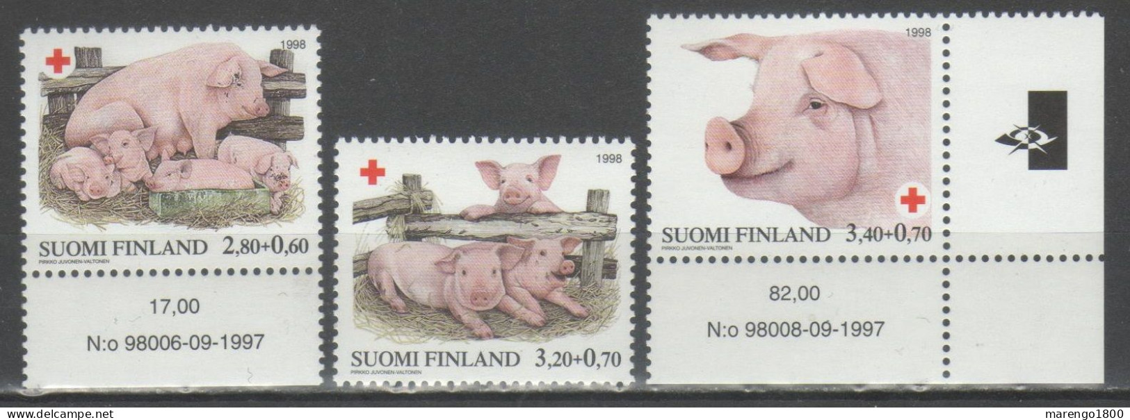 Finland 1998 - Red Cross - Pigs           (g9528) - Oblitérés