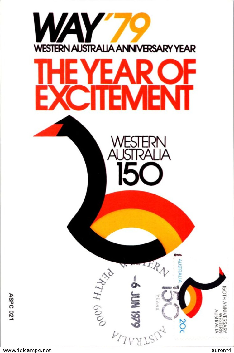 2-2-2024 (3 X 8)  Australia - 1079 Maxicard - 150 Years Of Western Australia - Maximumkaarten