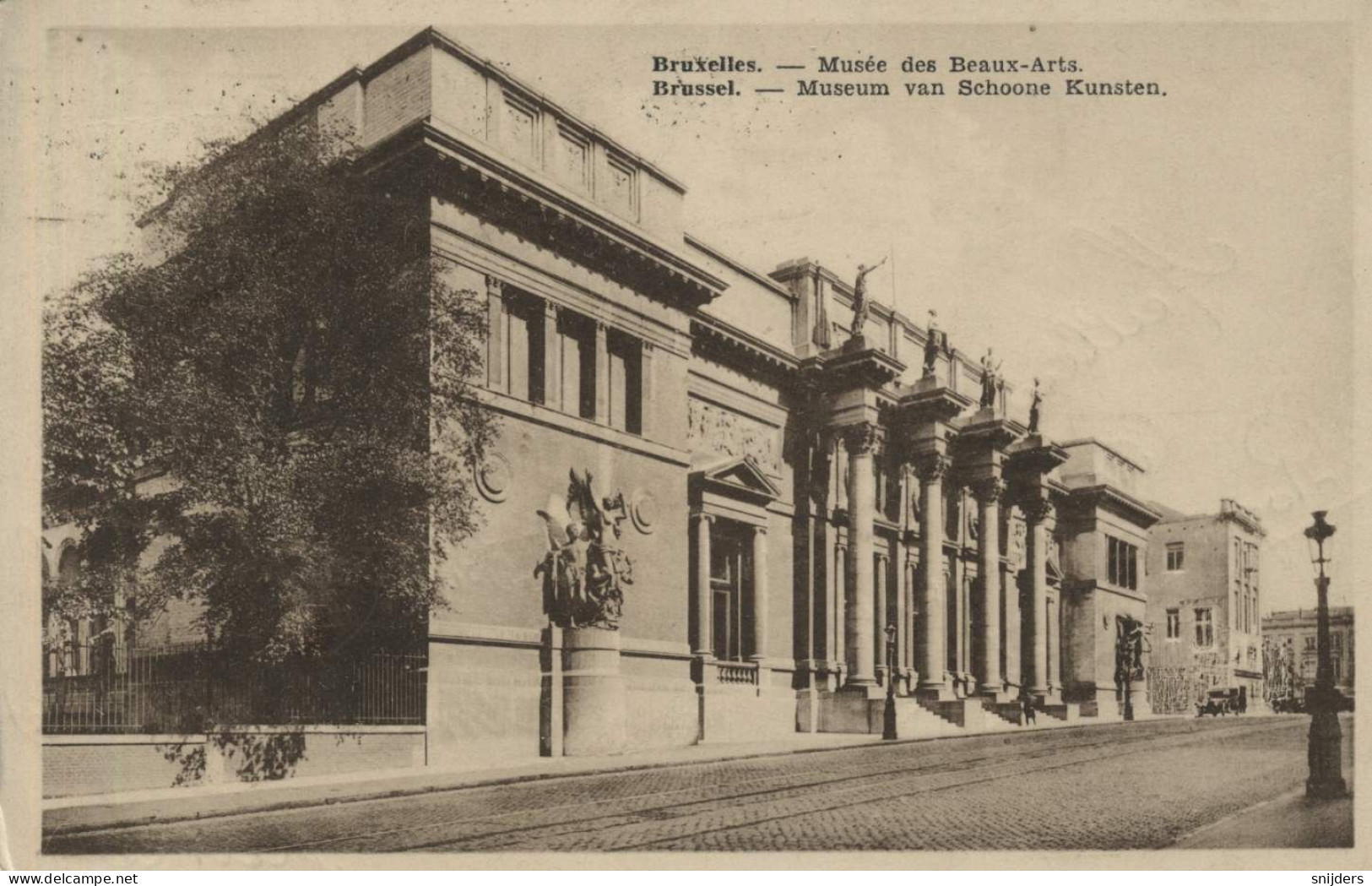 Brussel Museum Der Schone Kunsten  Gebruiktstempel Oostende Dover - Musées