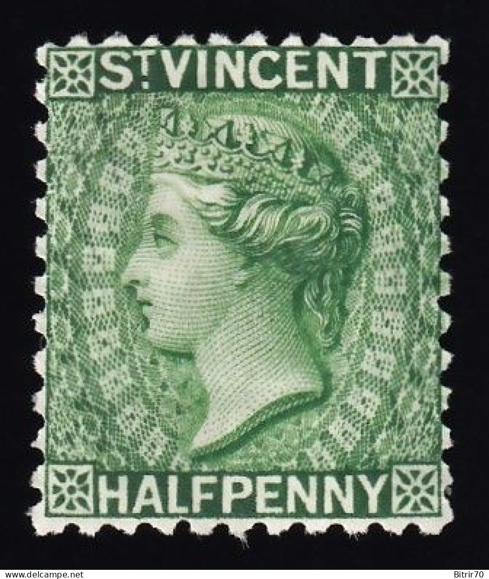 St. Vicente, 1883-84 Y&T. 27 MH,  ½ P. Verde - St.Vincent (...-1979)