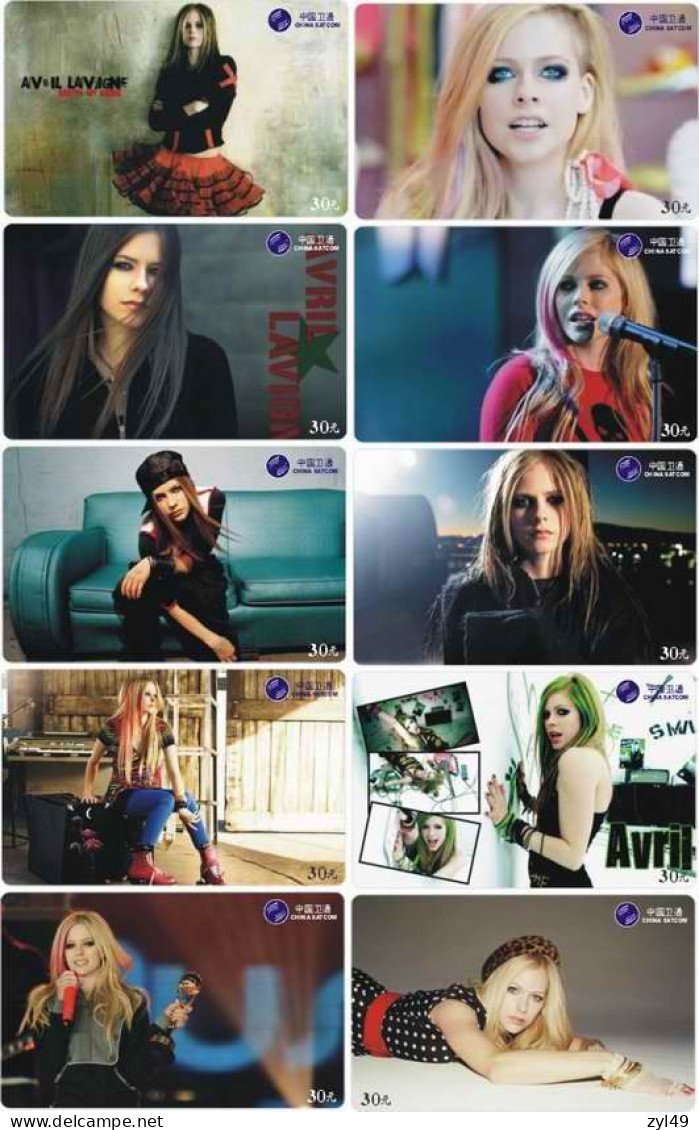 M14028 China Phone Cards Avril Lavigne 250pcs - Musik