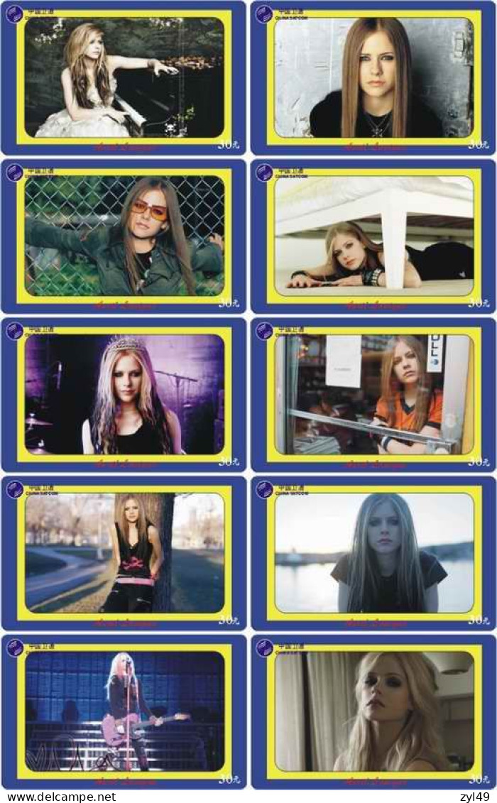 M14028 China phone cards Avril Lavigne 250pcs