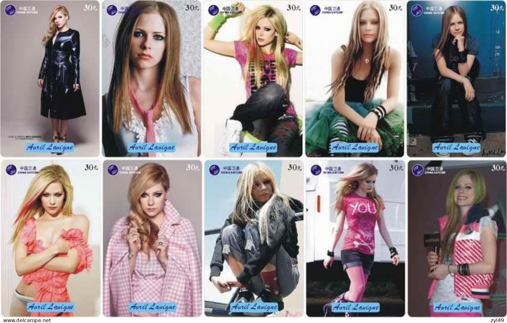 M14028 China phone cards Avril Lavigne 250pcs