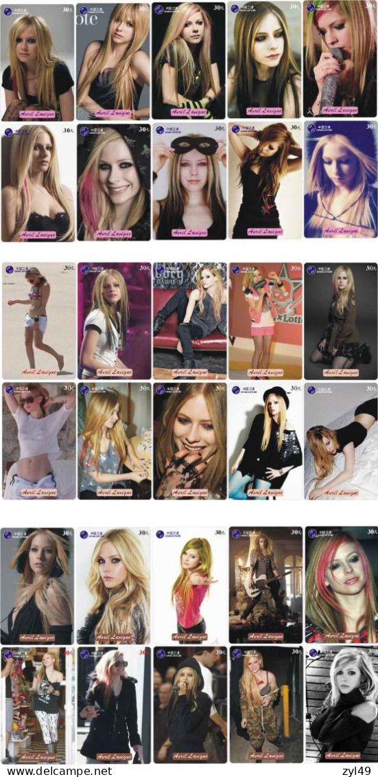 M14028 China phone cards Avril Lavigne 250pcs