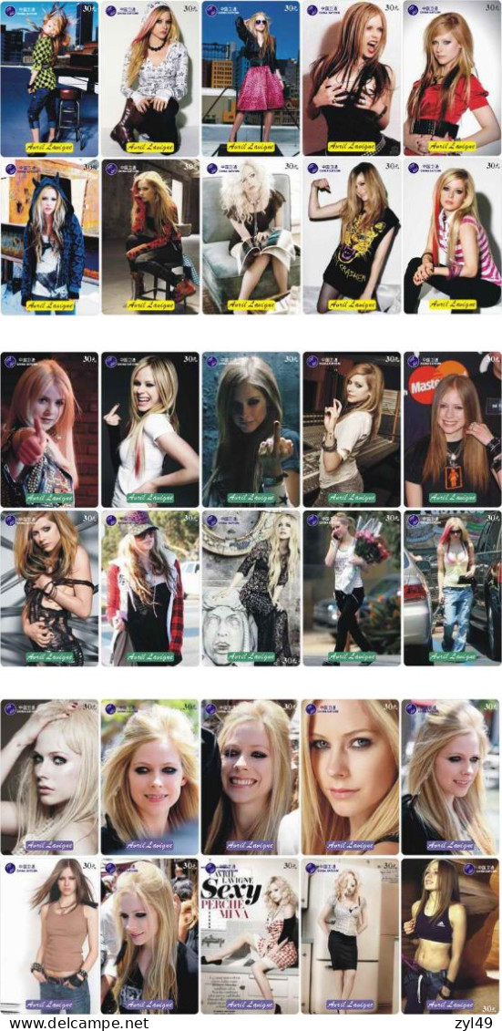 M14028 China phone cards Avril Lavigne 250pcs