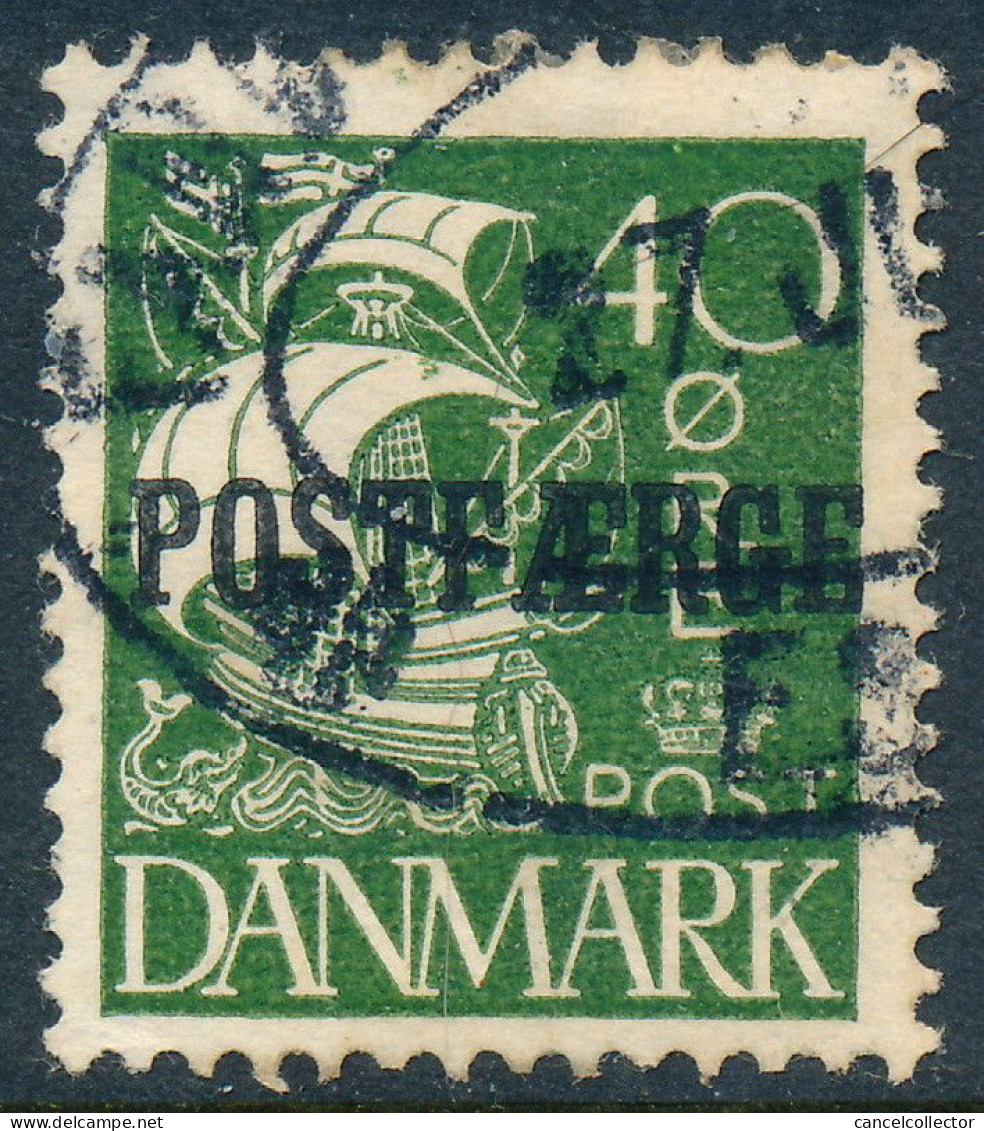 Denmark Danemark Danmark 1930: 40ø Green Postal Ferry, F-VF Used, AFA PF13 (DCDK00512) - Pacchi Postali