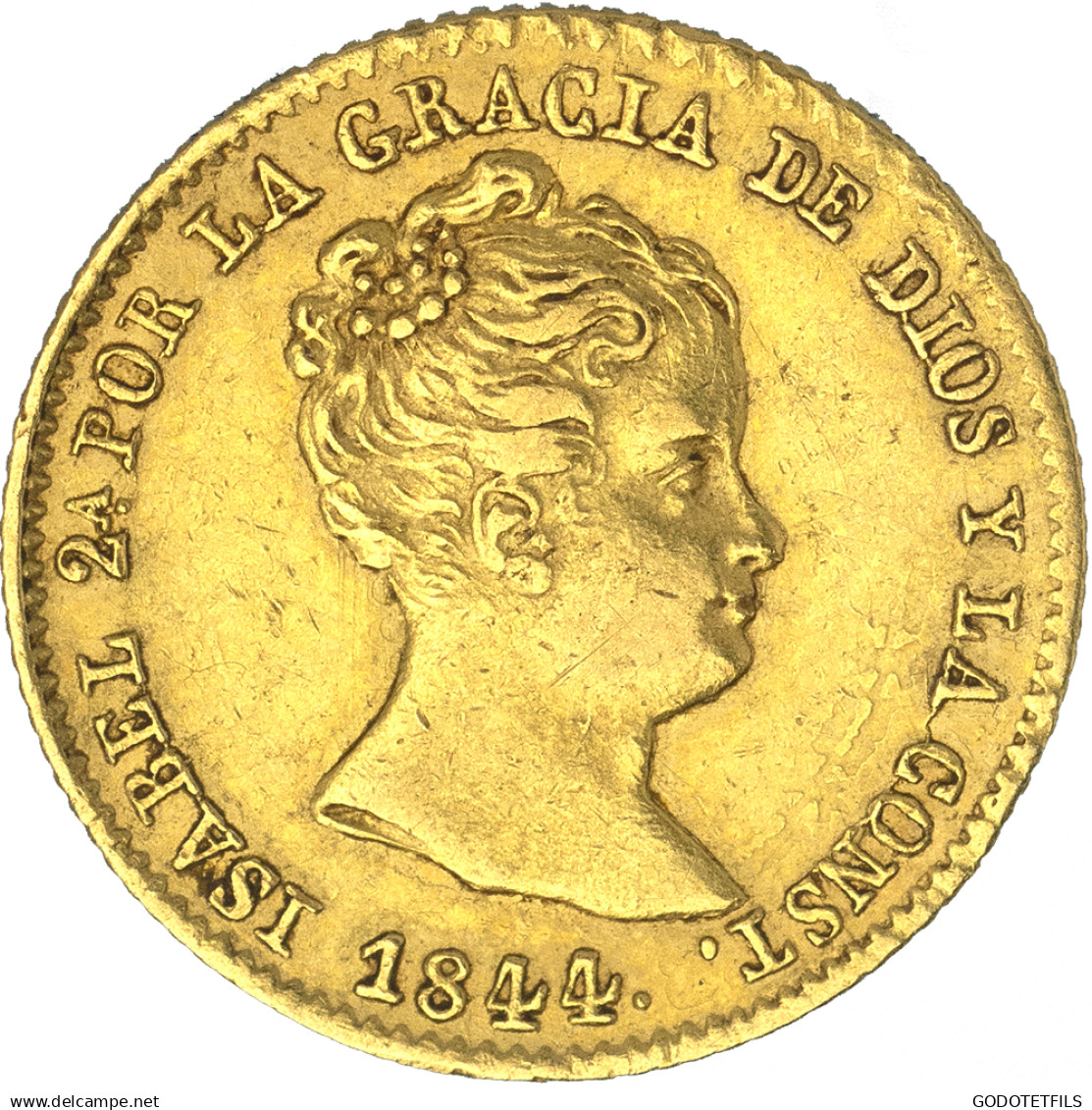 Espagne - 80 Reales Isabelle II 1844 Barcelone - Otros & Sin Clasificación