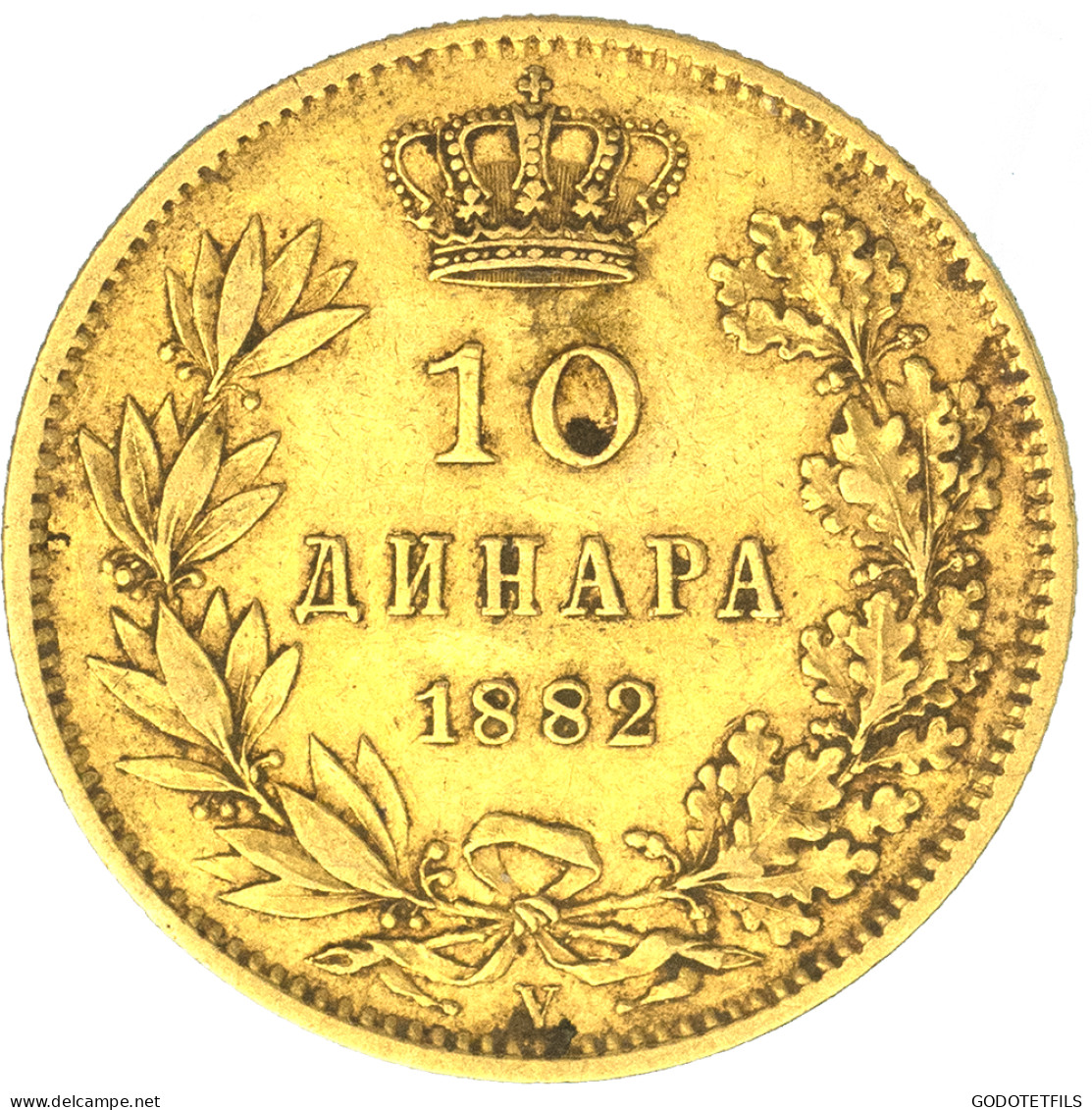 Serbie-Milan IV- 10 Dinars 1882 Vienne - Serbien