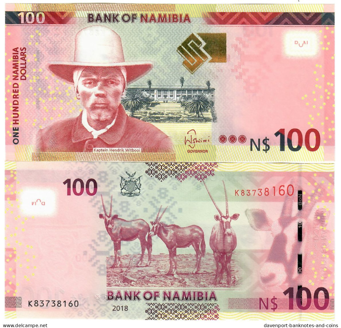 Namibia 100 Dollars 2018 UNC "Shiimi" - Namibie