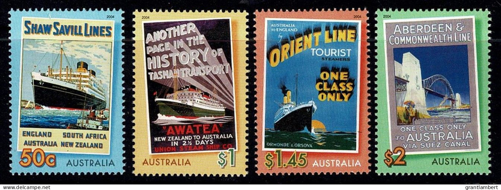 Australia 2004 Bon Voyage - Ocean Liners  Set Of 4 MNH - Mint Stamps