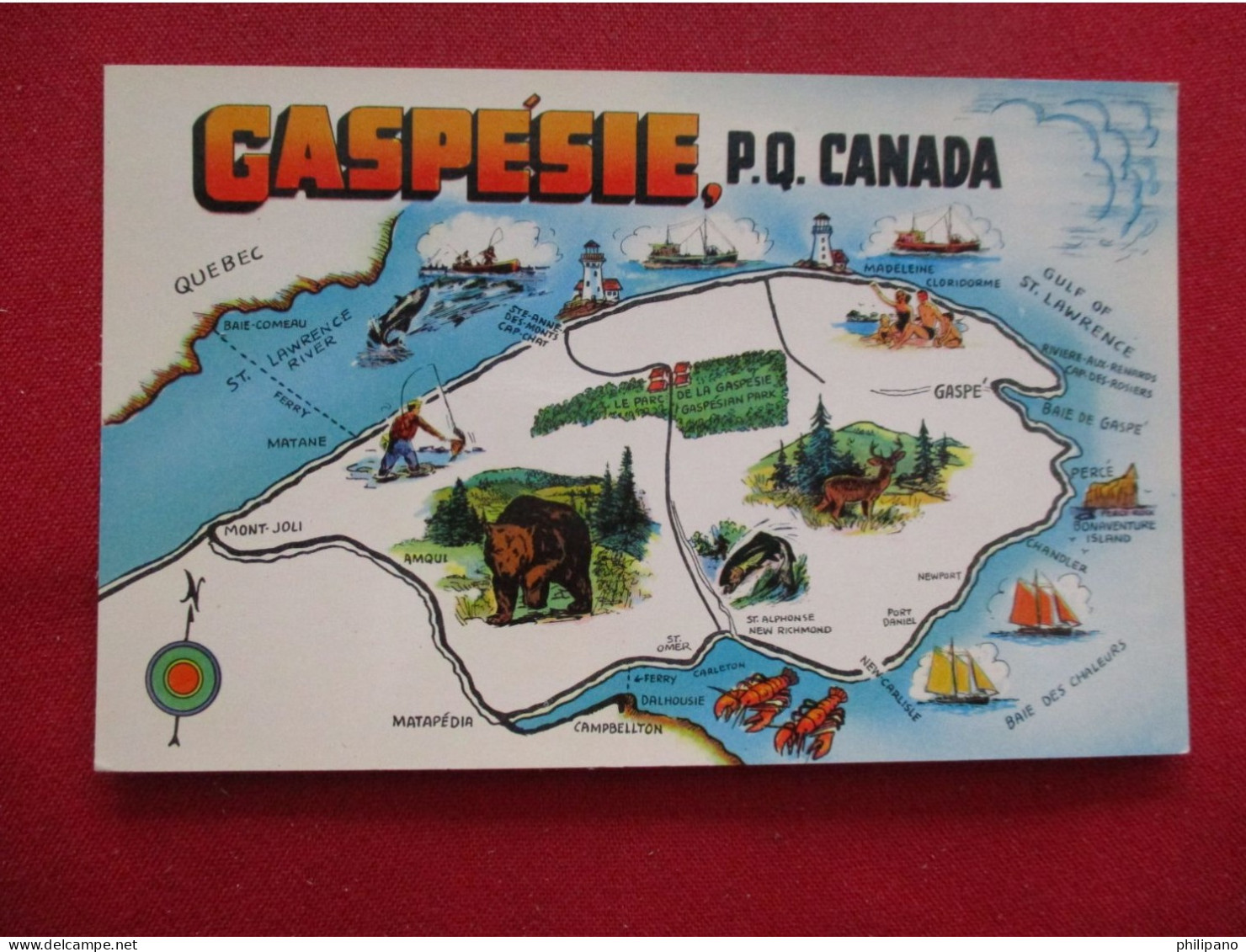 Map.  Gaspé Quebec > Gaspé       Ref 6314 - Gaspé