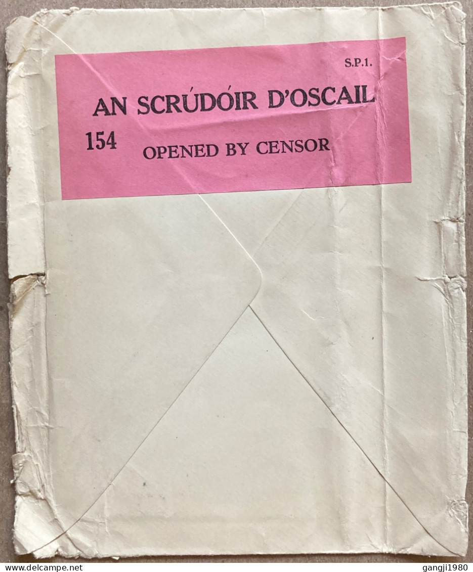 IRELAND 1940, CENSOR, ADVERTISING, SLOGAN, COVER USED TO USA, BROOK THOMAS & CO, STEEL WINDOW METER CANCEL, TIMBER &  MO - Covers & Documents