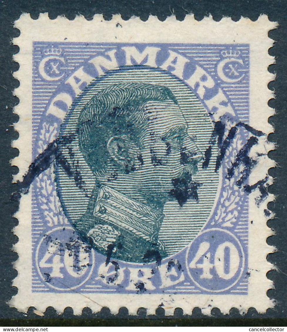 Denmark Danemark Danmark 1918: 40ø Blue-lilac & Black Chr. X, F-VF Used, AFA 105a (DCDK00546) - Gebraucht