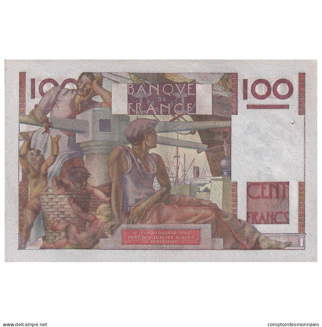 France, 100 Francs, Jeune Paysan, 1951, Z.411, TTB+, Fayette:28.30, KM:128d - 100 F 1945-1954 ''Jeune Paysan''