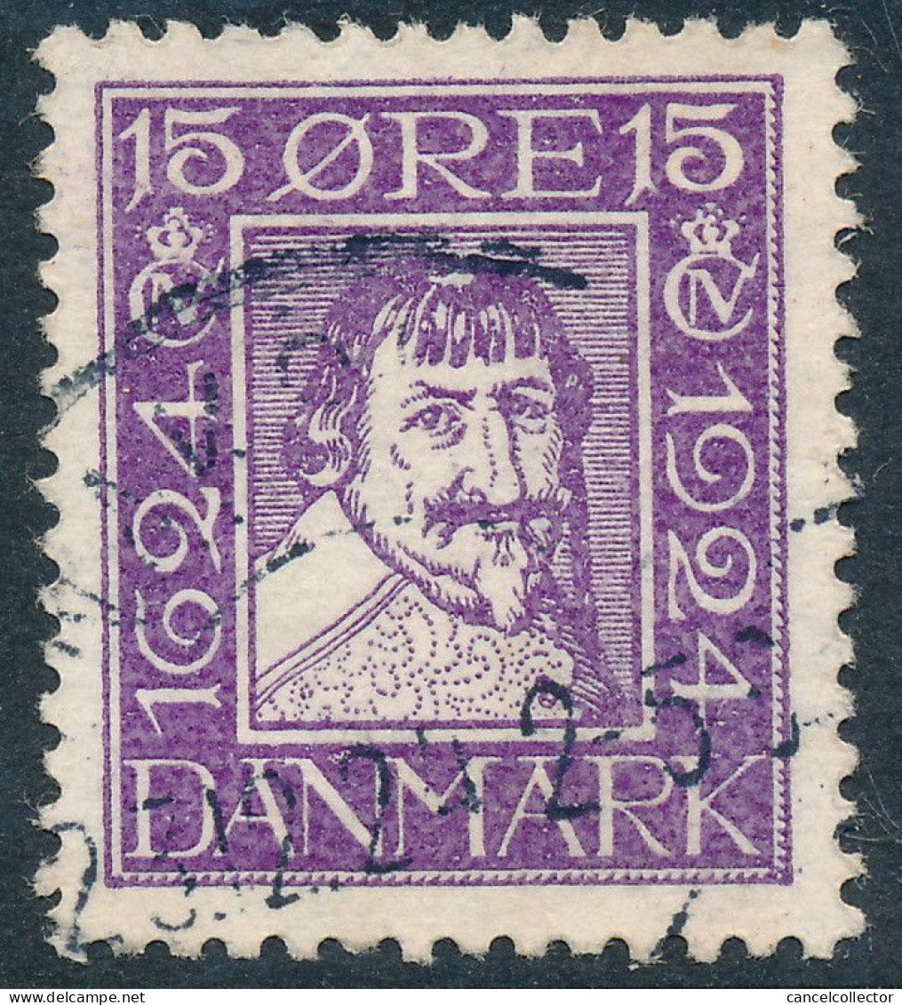 Denmark Danemark Danmark 1924: 15ø Violet Postal Anniversary, VF Used, AFA 138 (DCDK00554) - Gebraucht