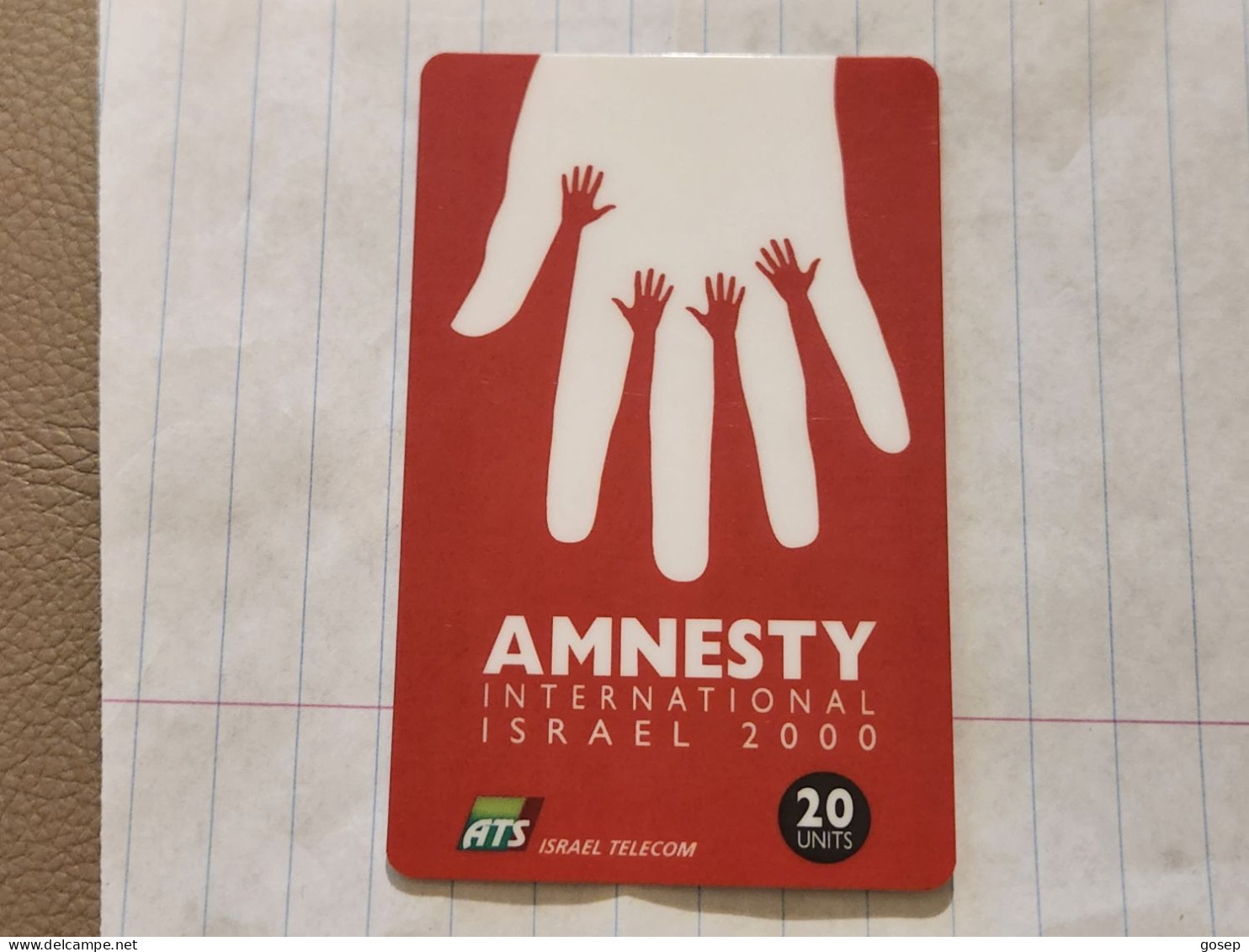 ISRAEL-(-PRE-ATS-009)-ATS-AMNESTY-3-(20UNITS)-(6479627443)-(tirage-200)-good Card - Israel