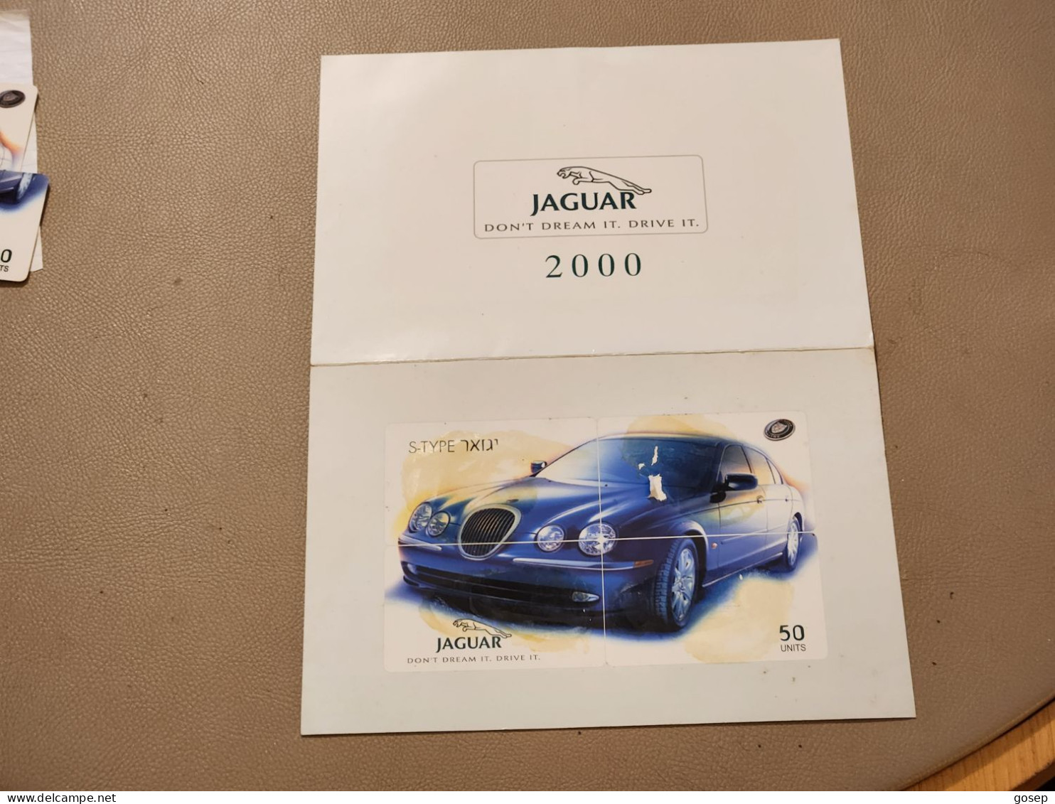 ISRAEL-(PRE-ATS-025-28)-JAGUAR-יגואר-PUZZEL 4 CARD-IN FOLDER-(50UNITS)-(5659730686)-(tirage-44/200)-good Card - Israël