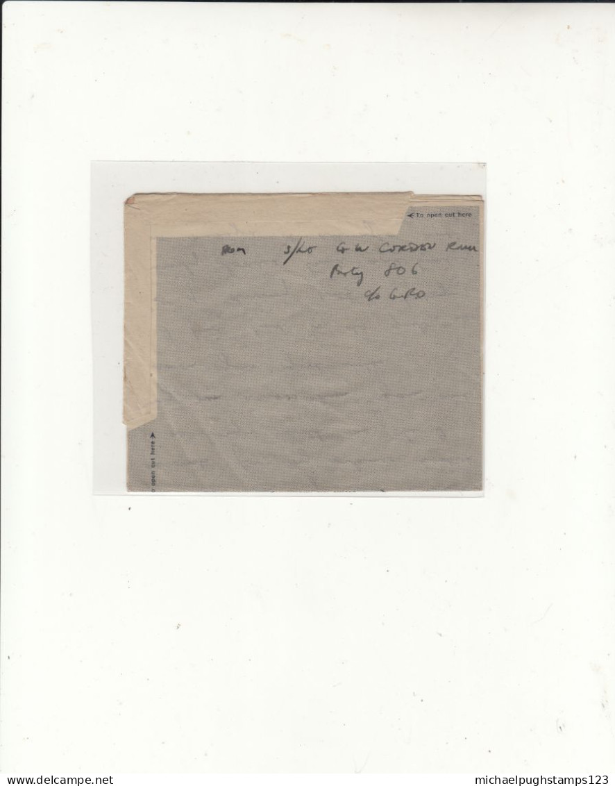 G.B. / Military Mail / Royal Navy / Censorship / France - Unclassified