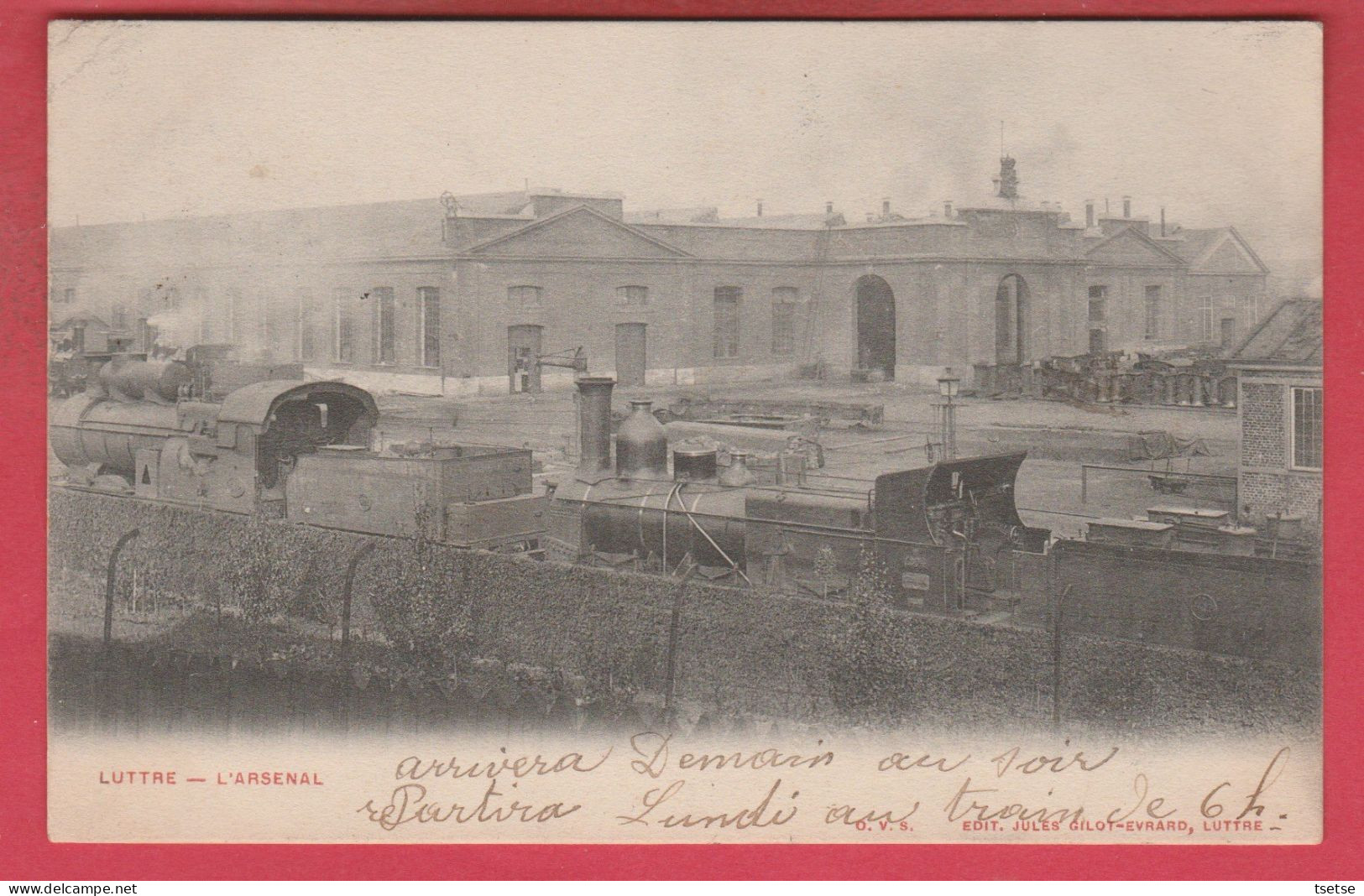 Luttre - L'Arsenal ... Matériel Ferroviaire, Loco Vapeur - 1905 ( Voir Verso ) - Pont-a-Celles