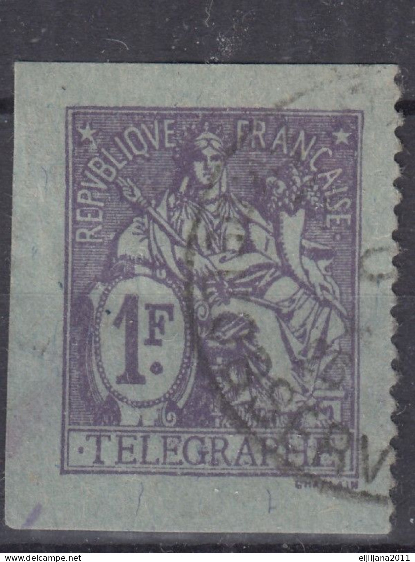 ⁕ France 1928 ⁕ Telegraphe 1 F. Stationery ⁕ 1v Used - Telegraph And Telephone