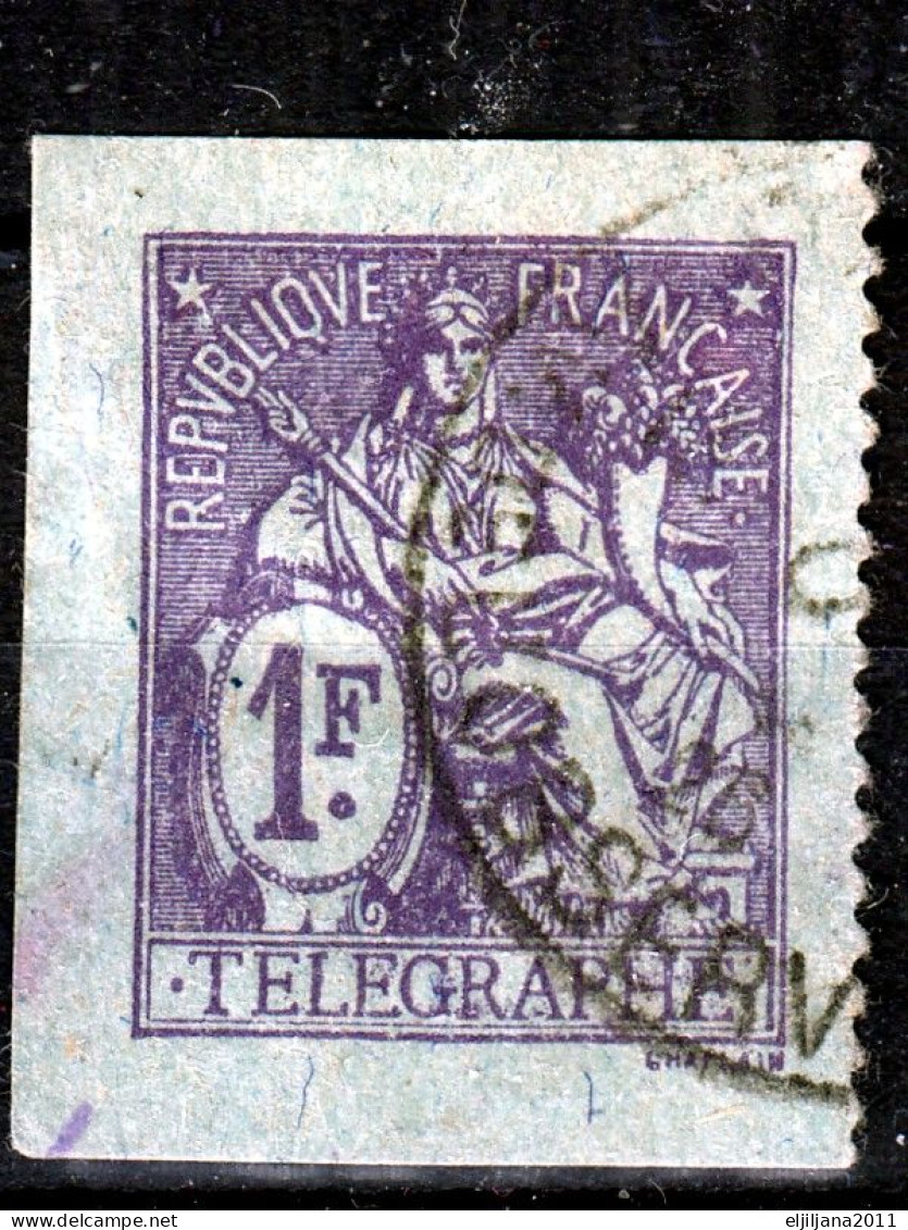 ⁕ France 1928 ⁕ Telegraphe 1 F. Stationery ⁕ 1v Used - Telegrafi E Telefoni