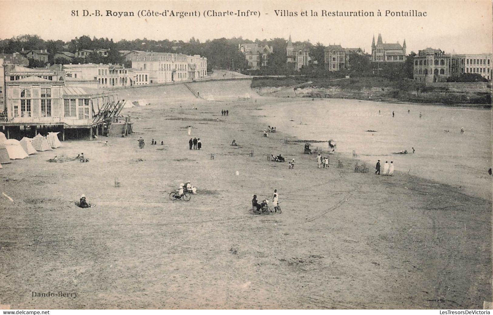 FRANCE - Royan - Vue Sur Les Villas Et A Restauration à Pontaillac - Animé - Carte Postale Ancienne - Royan