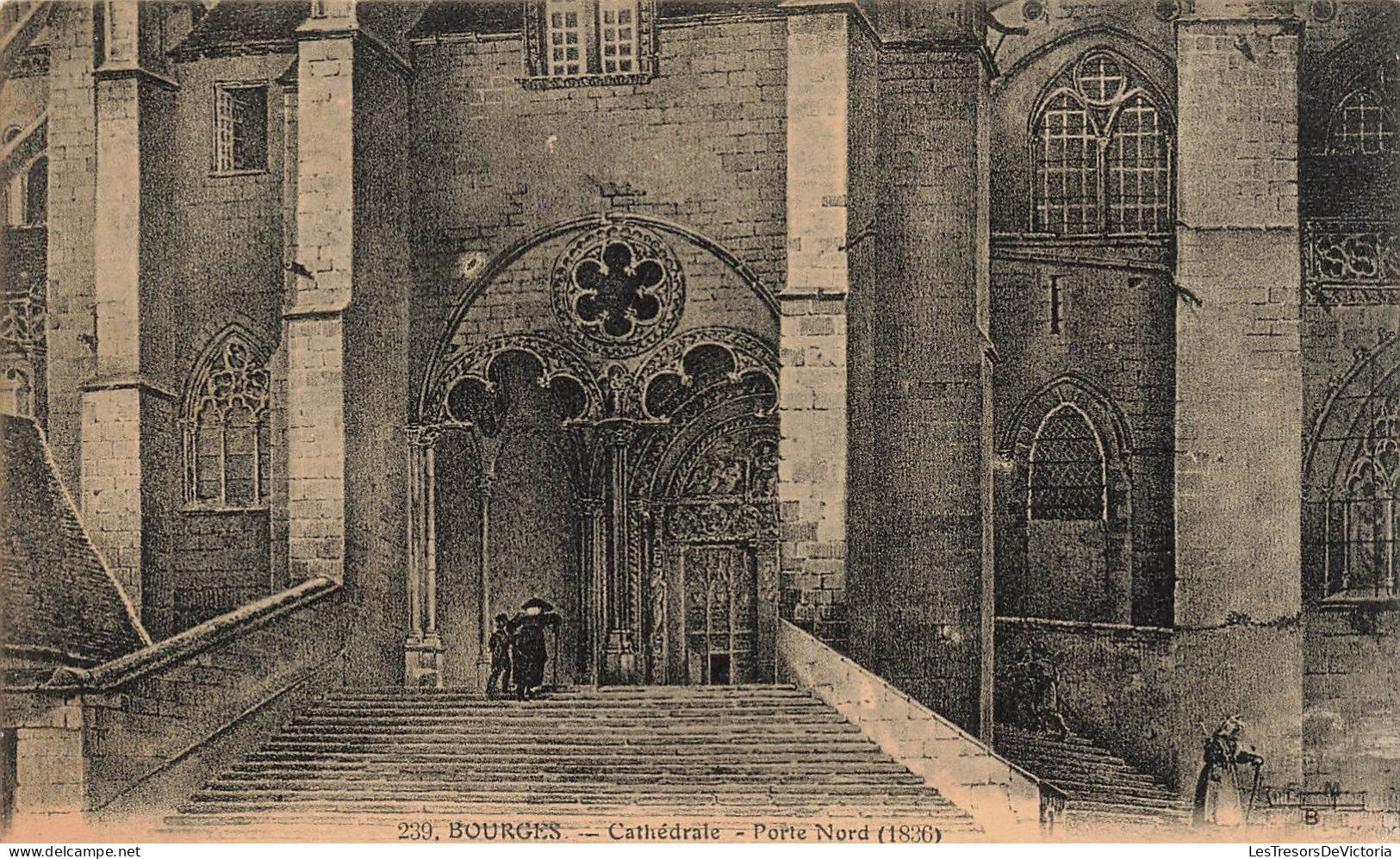 FRANCE - Bourges - Vue Générale De La Porte Nord De La Cathédrale - Carte Postale Ancienne - Bourges