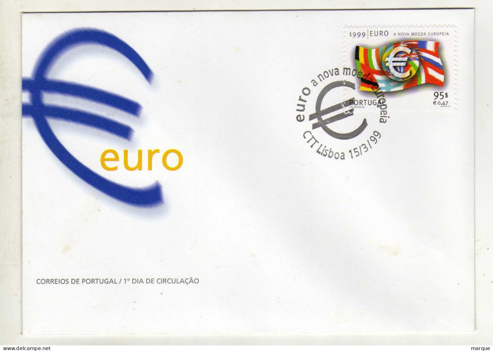 Enveloppe 1er Jour PORTUGAL Oblitération CTT LISBOA 15/03/1999 - FDC