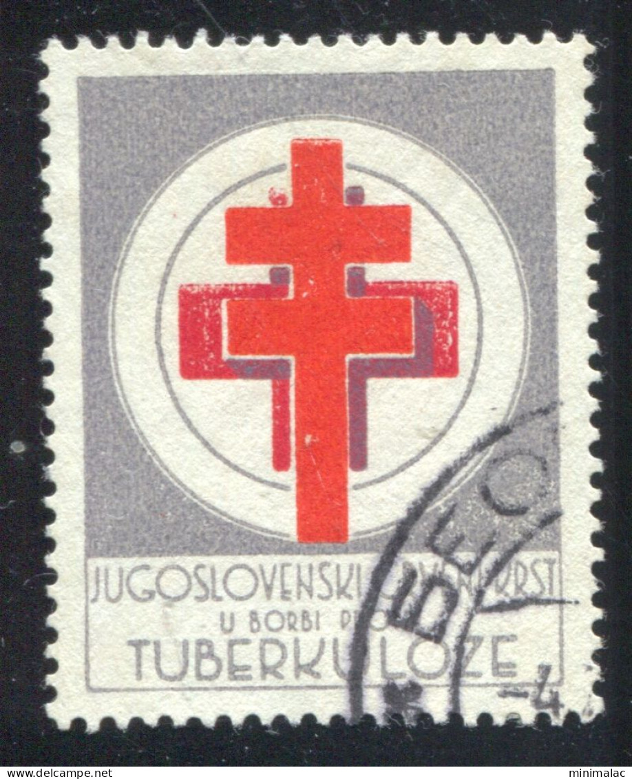 Yugoslavia Charity Stamp TBC 1950 Cross Of Lorraine, Republic Issue Red Cross, Tuberkulosis, Without Mark, Used RRR - Bienfaisance