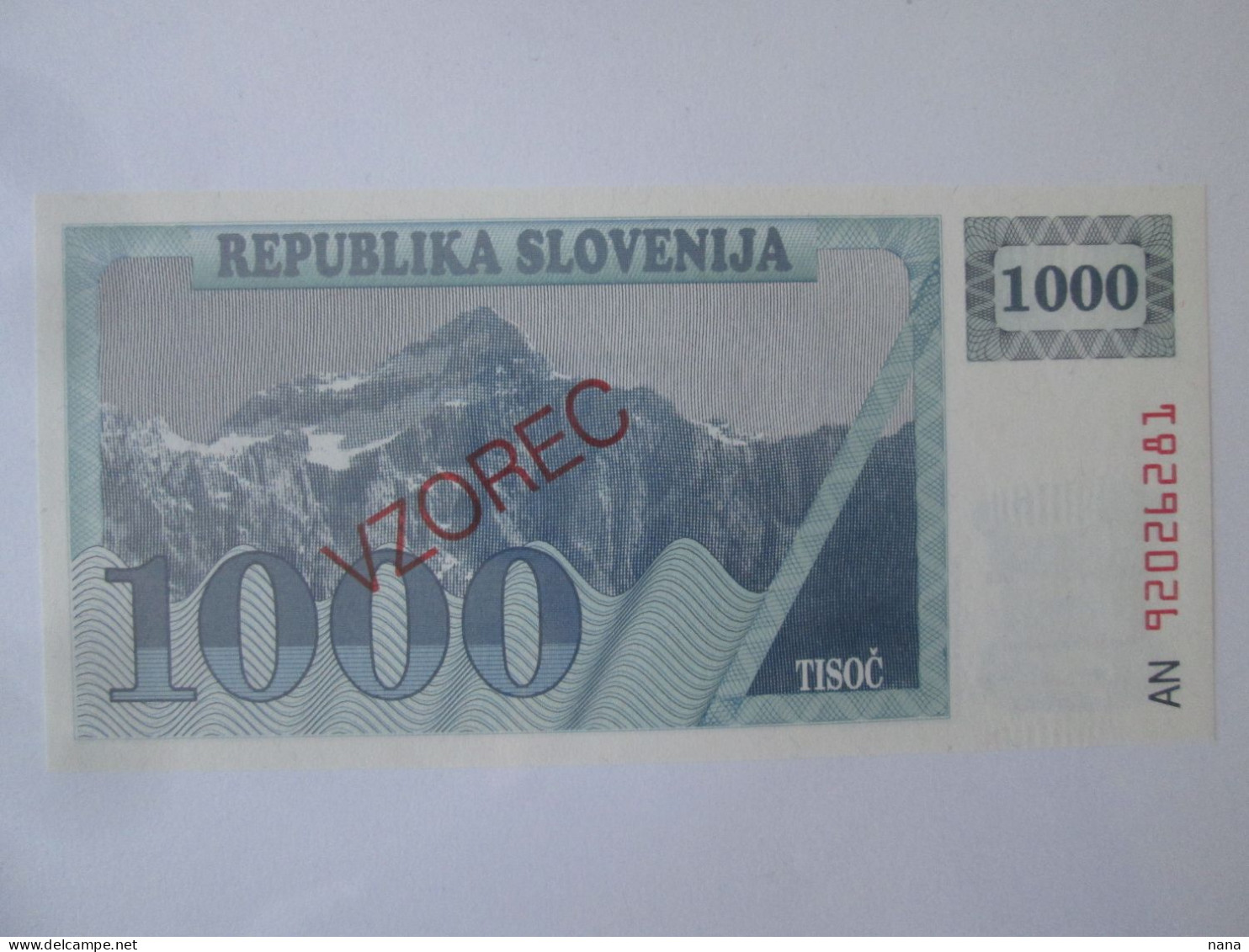 Slovenia 1000 Tolarjev 1992 Specimen UNC Banknote See Pictures - Slowenien