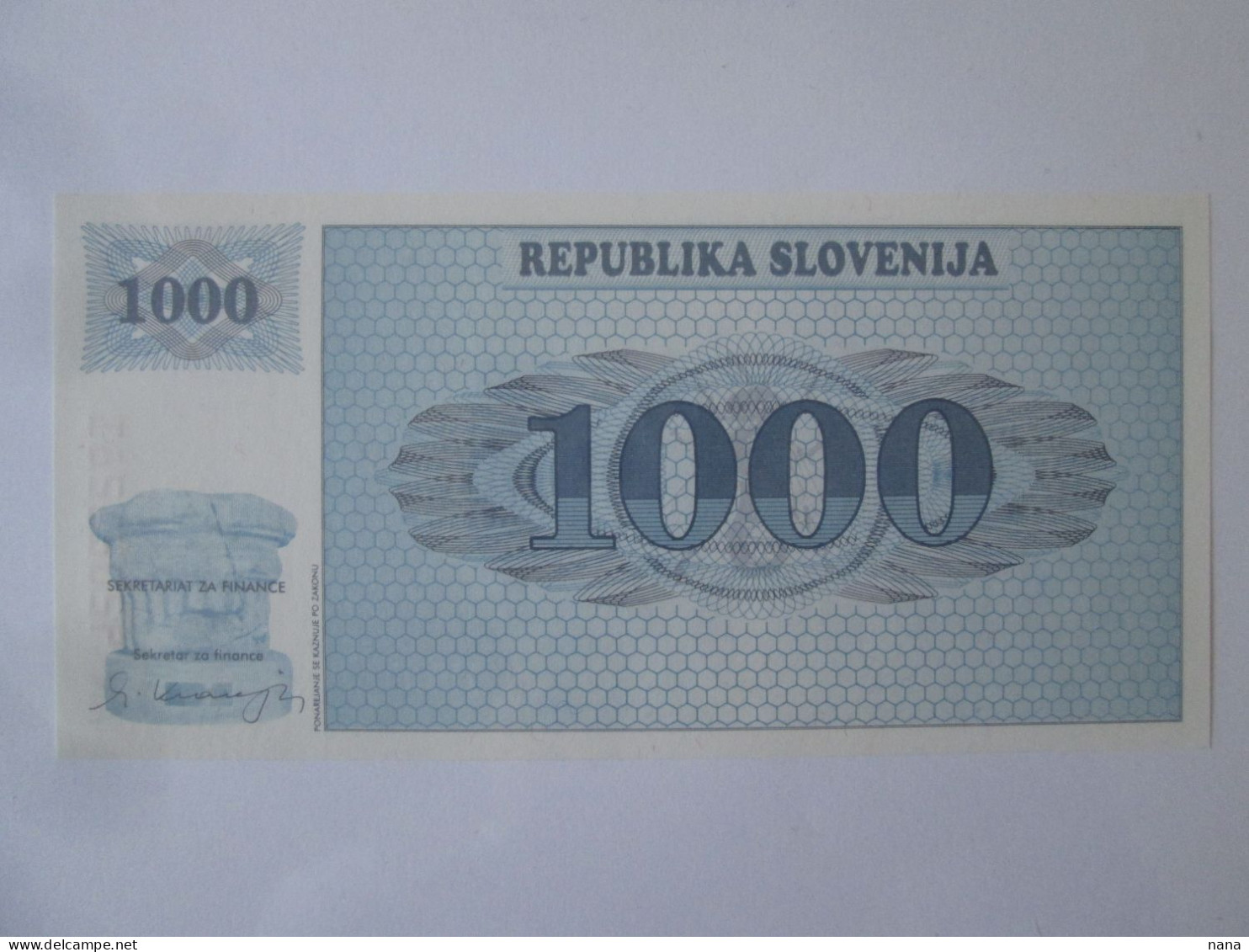 Slovenia 1000 Tolarjev 1992 Specimen UNC Banknote See Pictures - Slovénie